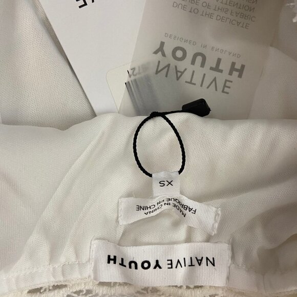 Native Youth Cream Lace Halter Dress XS NEW - Picture 6 of 8